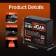 Akumuliatorius Humsienk 12V 20Ah Plus LiFePO4 ličio – 256 Wh, 20A BMS, IP65