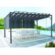 Bioklimatinė sodo pergola 3 × 4 m su slankiojančiu stogeliu ir 4 markizėmis