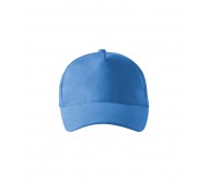 Kepurė su Snapeliu MALFINI 5P 307 Unisex, Azure Blue 340g/m2