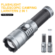 LED Žibintuvėlis Tiger Wolf HL-1303 su ekranu