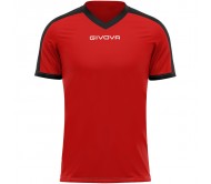 Marškinėliai Givova Revolution Interlock Raudonai Juoda MAC04 1210