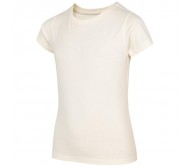 Marškinėliai Mergaitei 4F Beveik Balti HJZ22 JTSD002