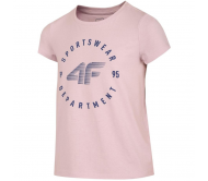 Marškinėliai Mergaitei 4F Šviesiai Rožiniai HJL22 JTSD003 52S