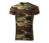 Marškinėliai MALFINI, Kamufliažinė ruda