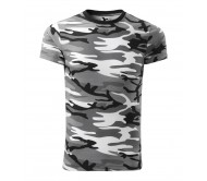 Marškinėliai MALFINI Camouflage 144 Unisex, Kamufliažas Pilkas
