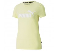 Moteriški Marškinėliai Puma ESS Logotipas Heather Geltona 586876 40