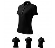 Polo marškinėliai ADLER Cotton Black, moteriški