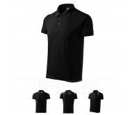 Polo marškinėliai ADLER Cotton Black, vyriški