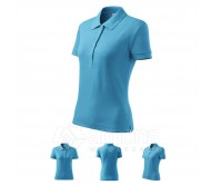 Polo marškinėliai MALFINI Cotton Blue Atol, moteriški