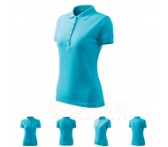 Polo marškinėliai MALFINI Pique Polo Blue Atol, moteriški