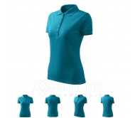 Polo marškinėliai MALFINI Pique Polo Turquoise, moteriški