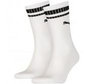 Puma Crew Heritage Stripe 2Pack Unisex kojinės, baltos
