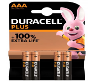 Šarminė baterija R3 (MN2400/AAA) 1.5V Duracell 100% Plus Power (4vnt blisteryje)