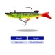 Silikoninis masalas su Jig galvute AsaTsuri T-Tail 3D Firetiger 10 cm, 14g.