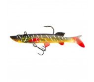 Silikoninis masalas su Jig galvute AsaTsuri T-Tail 3D NaturalPike 10 cm, 14g.