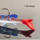 Silikoninis masalas su Jig galvute AsaTsuri T-Tail 3D NaturalPike 10 cm, 14g.