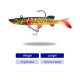Silikoninis masalas su Jig galvute AsaTsuri T-Tail 3D NaturalPike 12 cm, 21g.
