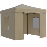 Sulankstoma palapinė Pop Up 2.92x2.92 m, su sienomis ir stogu, Smėlio, serija H, plienas