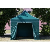 Sulankstoma palapinė Pop Up 2.92x2.92 m, su sienomis ir stogu, žalia, serija H, plienas