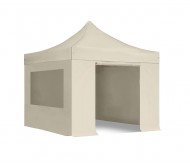 Sulankstoma tentas Pop Up 3x3 m, su sienomis, Smėlio, X serijos, aliuminis (palapinė, paviljonas, tentas)