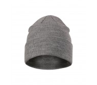Unisex megzta kepurė MALFINI Beanie 315 dark gray melange – klasikinis žieminis modelis