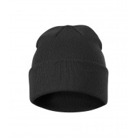 Unisex megzta kepurė MALFINI Beanie 315 ebony gray – klasikinis žieminis modelis