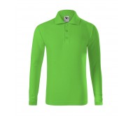 Vaikiški Marškinėliai Pique Polo Ls Apple green Ilgom Rankovėmis 200 g/m²