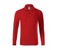 Vaikiški Marškinėliai Pique Polo Ls Raudoni Ilgom Rankovėmis 200 g/m²
