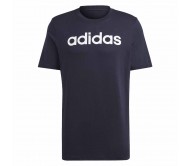 Vyriški adidas Essentials Single Jersey Linear Embroidered Logo marškinėliai, tamsiai mėlyni