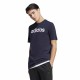 Vyriški adidas Essentials Single Jersey Linear Embroidered Logo marškinėliai, tamsiai mėlyni