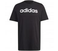 Vyriški marškinėliai adidas Essentials Single Jersey Linear Embroidered Logo , juodi