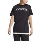 Vyriški marškinėliai adidas Essentials Single Jersey Linear Embroidered Logo , juodi